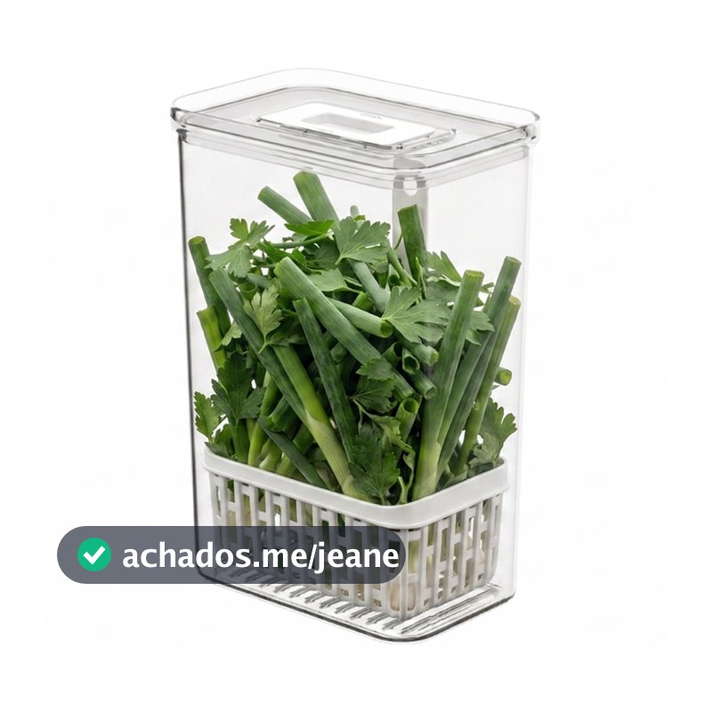 Organizador para Temperos Frescos 2,3L, Cor Cristal, linha Dry Coza
