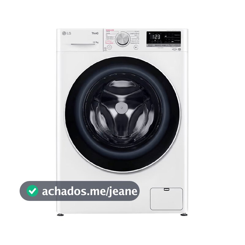 Lava e Seca LG Smart VC4 12 kg com Inteligência Artificial AIDD CV5012WCA