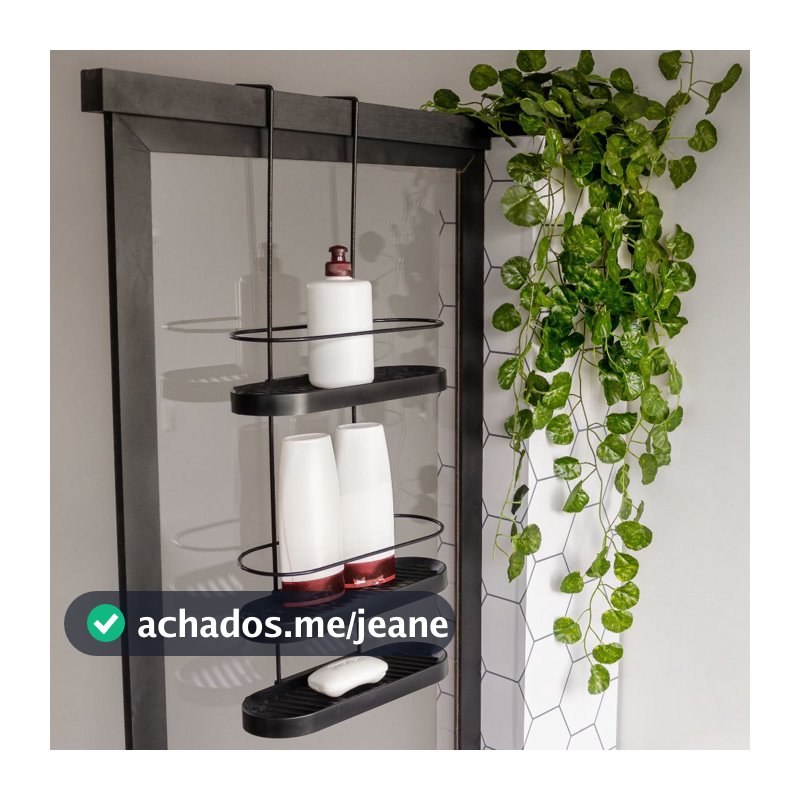 Suporte Porta Shampoo Suporte Box 3 Andares Sem Furos Organizador Banheiro