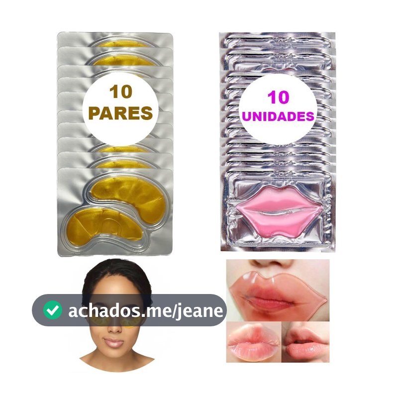 Kit 10 Hidratante Labial E 10 Pares Máscara Para Olhos