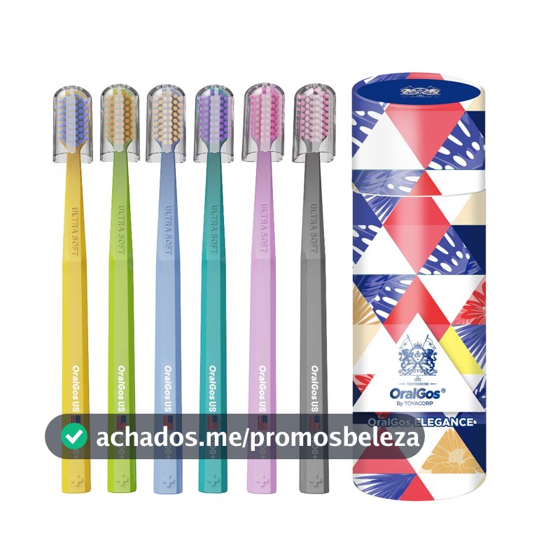 OralGos Escova de Dente Deep Cleaning Pacote Familiar Com 6 Unidades
