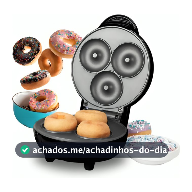 Mini Máquina de Fazer Donuts Rosquinhas 3 Furos Confeitaria Culinária110V E 220V