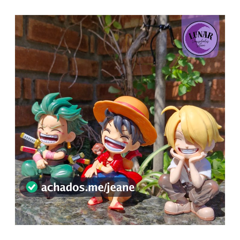 Action Figure One Piece - Personagens Sentados