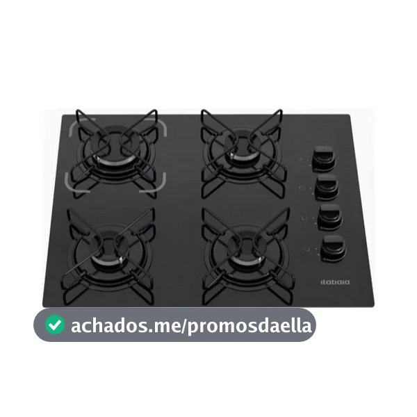 Cooktop Itatiaia Essencial 4 Bocas Preto – Bivolt 127V/220V com Acendimento Automático
