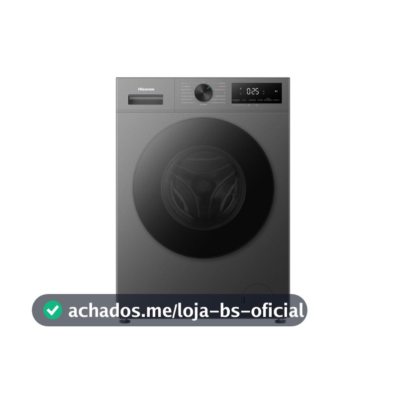 Lava e Seca Hisense 11kg Wd1i11 Compacta Fit e Função Steam Inverter Titânio