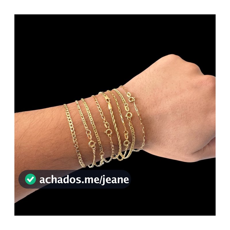 Pulseiras Masculina Banhada a Ouro18k Vários modelos Bracelete Masculino em Promoção