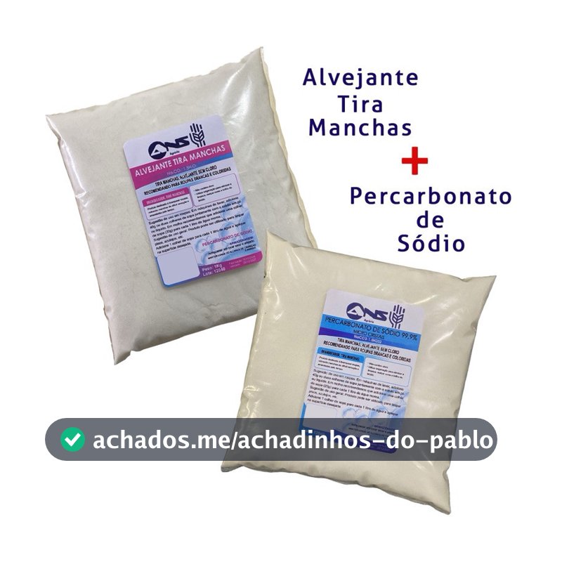 Limpeza Profunda Maciez: Tira Manchas Alvejantex 1kg e Percarbonatox 1kg