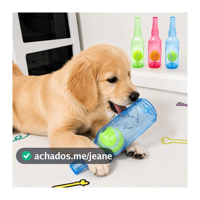 Bite Resistant Beer Bottle Pet Chew Toy, Squeaky Floating Interactive Fetch Play