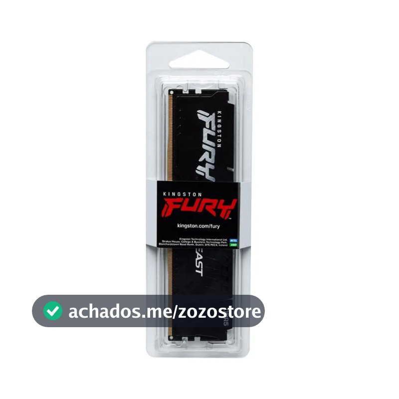 Memória RAM Kingston Fury Beast 8GB DDR5 6000 MHz - KF560C36BBE-8