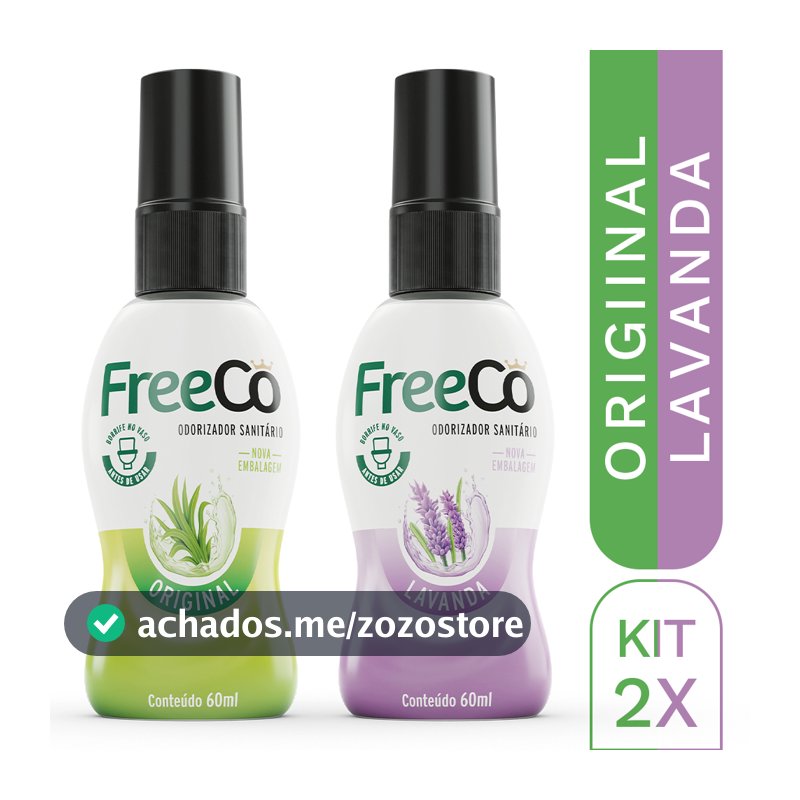 Kit 2 Bloqueadores de Odores FreeCô – 1 Original + 1 Lavanda