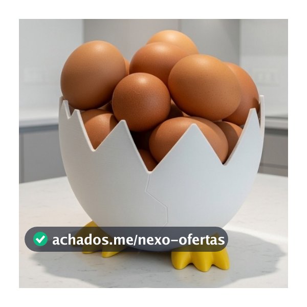 Porta Ovos Casca de Ovo com Pés de Galinha Decorativo Organizador Cozinha