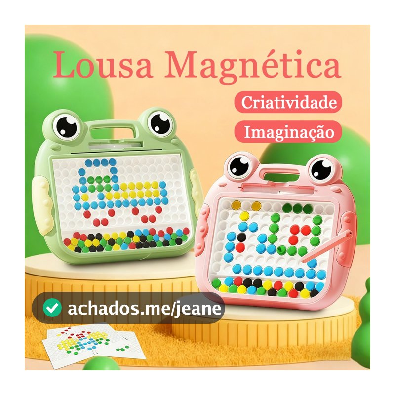 Lousa Mágica Caneta Magnética prancheta Infantil Educativo Autismo Cartelas Desenho