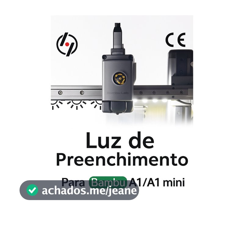 Fita de Luz LED para Impressora 3D Bambu Lab A1/A1 Mini Super Brilhante 24V