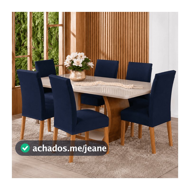 6 Capas Para Cadeira Jantar Com Elástico Envio Imediato