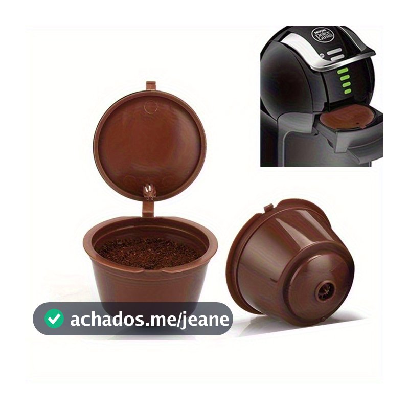 2 Cápsula Café Reutilizável Dolce Gusto Preto/Transparente/Castanho Recarregável Refrescante Efectivo Promoção