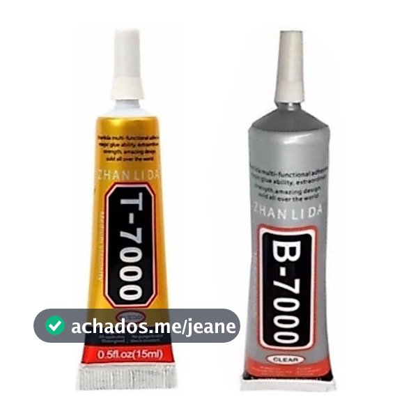 Cola P/ Colar Celular T7000 Preta Ou B7000 Transparente 15ml / 110ml