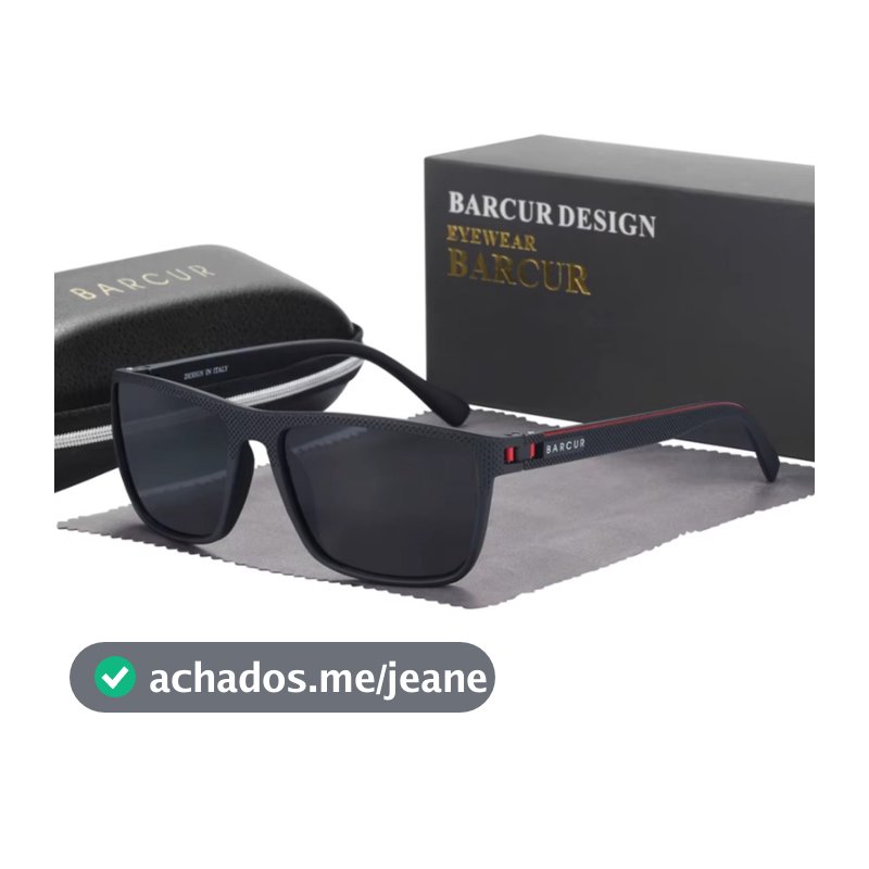 Óculos De Sol Barcur Polarizado TR90 Proteção Uv400 Viagem Pesca