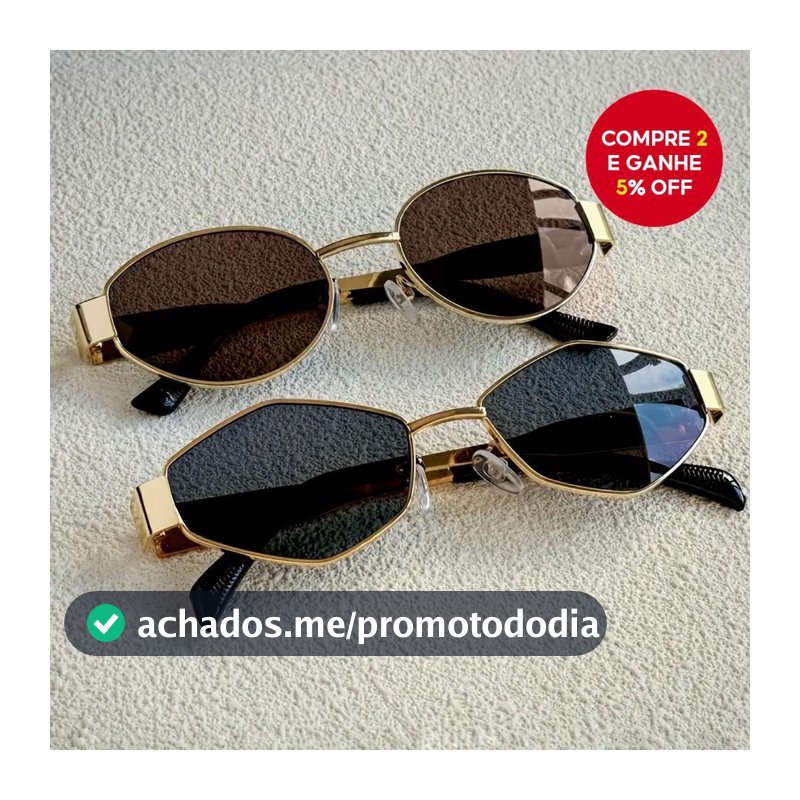 Óculos De Sol Ovais Vintage Com Proteção UV400 , Armação De Metal Para Mulheres E Homens