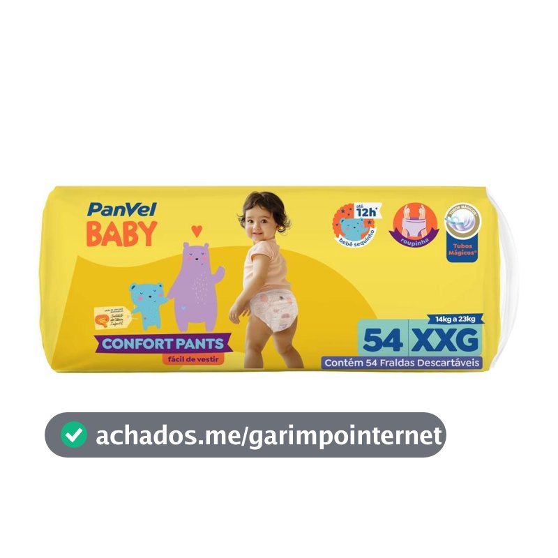 Fralda Roupinha Panvel Baby Pants Jumbo Xxg 54 Unidades