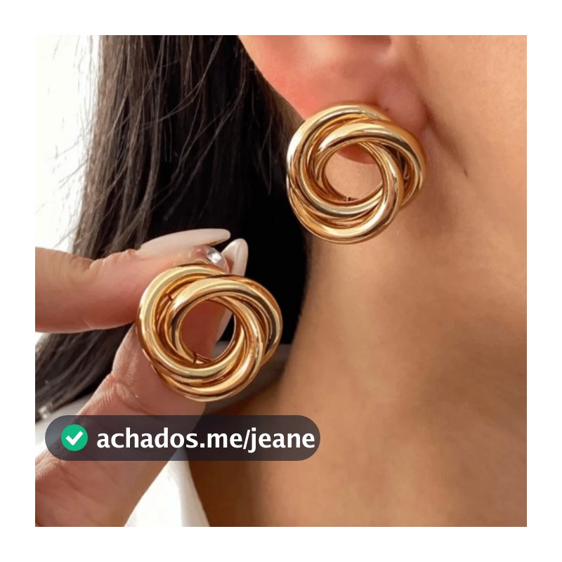 Brinco Redondo Trançado Atemporal Folheado a Ouro 18k e Prata 925