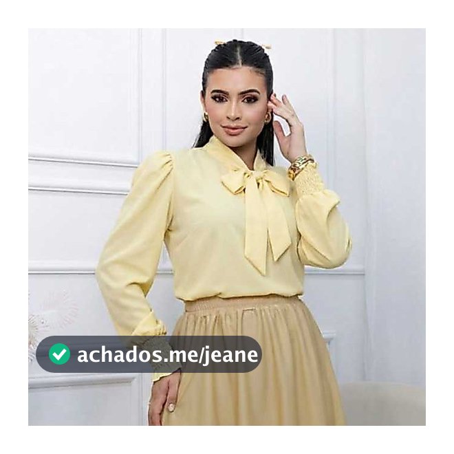 Camisa Cely Manga Longa Crepe Ceda Gola com Laço e Manga Elastano