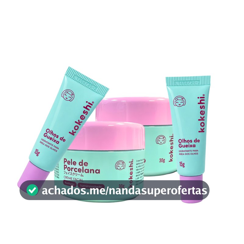 Super Kit Renovadores Faciais Kokeshi Hidratação Renovação 2 Cremes e Olhos de Gueixa