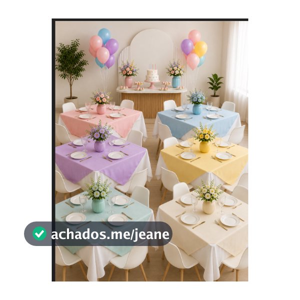 TOALHAS DE MESA TNT 1x1M + COBRE MANCHAS 70x70 Cm. Festas, Casamentos ,chá de bebê e eventos