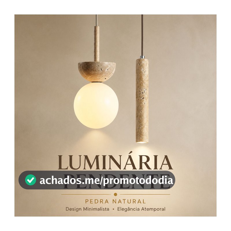 Luminária Pendente Moderna De Pedra Natural Design Minimalista Para Quarto Sala De Jantar Cozinha Cor Bege
