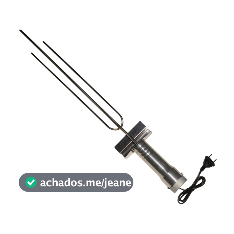 Espeto Giratório Elétrico Churrasco com Base Inox Flex Issi Grill