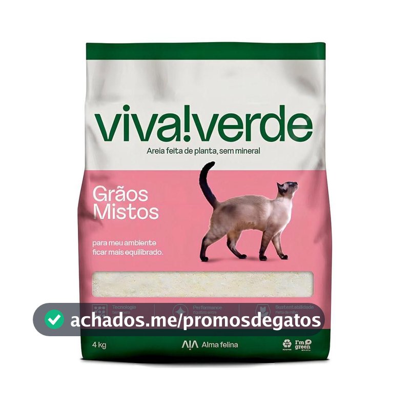 Areia Gatos Vida Descomplicada 4Kg Viva Verde