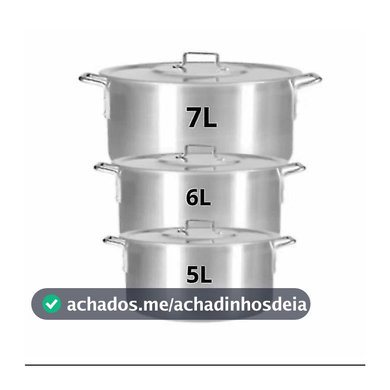 Kit Panelas de Alumínio para Feijoada Jogo de Panela 3 peças Kit Feijoada Caçarola Grande