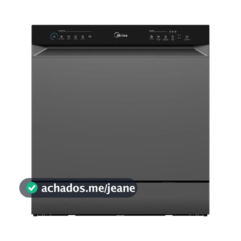 LAVA LOUCAS 8 SERVIÇOS MIDEA TOUCH 780W 127V CZA MDWTF08S1