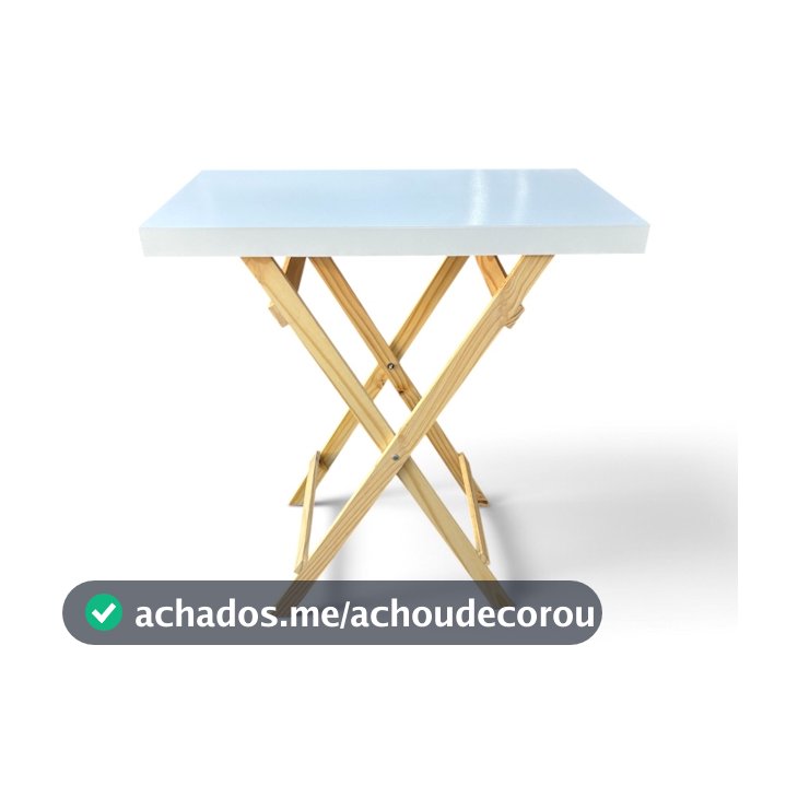 Mesa Cavalete Desmontável Pintada Madeira Pinus - Decoração Festa Ideal para Bolo e Doces⁠