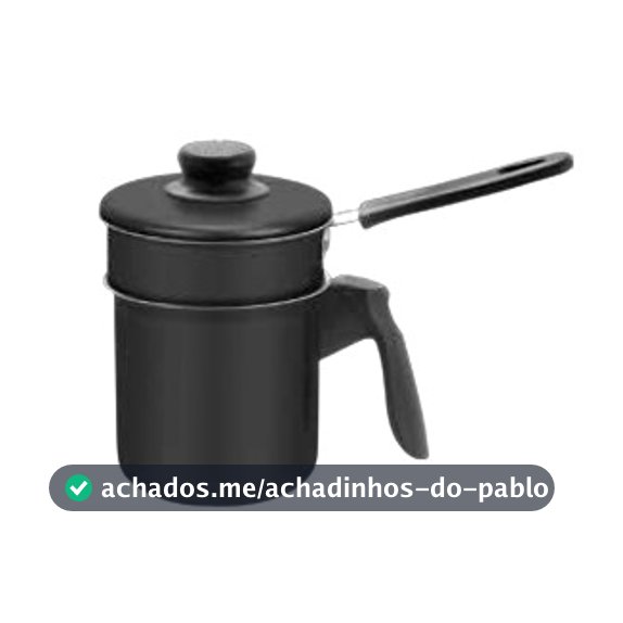 Cuscuzeiro Mini 2pecas Antiaderente Preto  multi uso