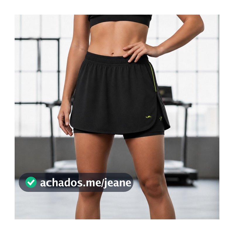 Short Saia Academia Beach Tennis Fitness Feminino Elite Dry -