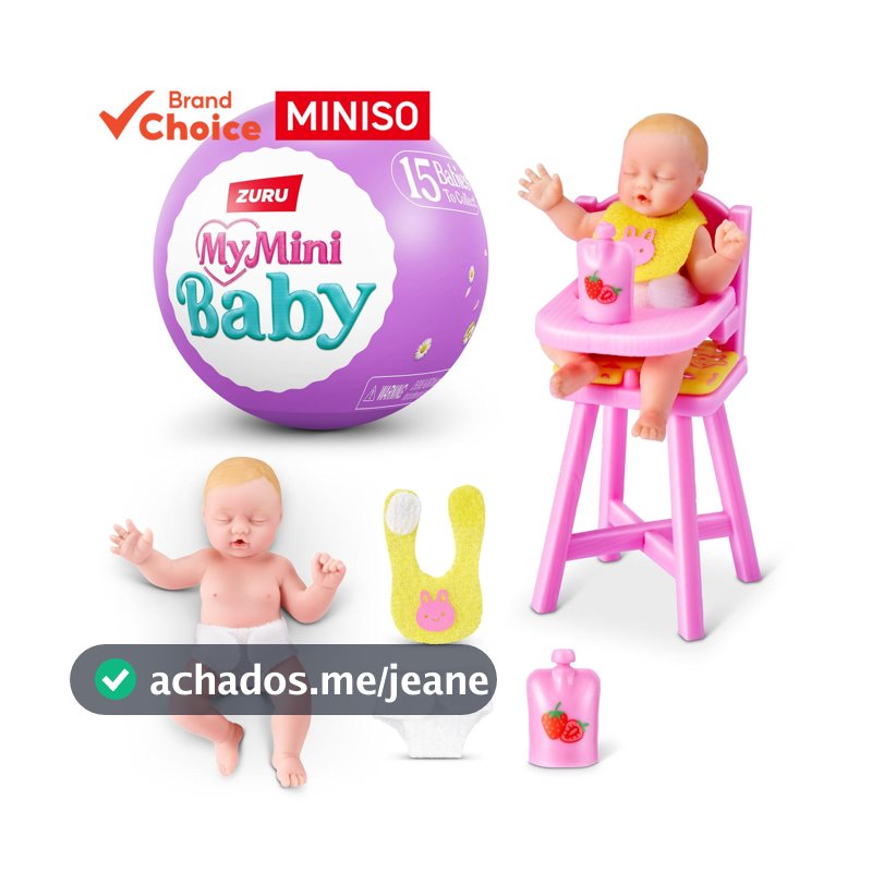 ZURU My Mini Baby Série 2, miniatura colecionável surpresa, brinquedo realista de bebê com acessórios, cápsula