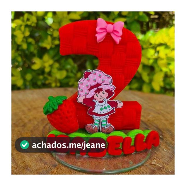Vela de Aniversario Personalizada Moranguinho Vintage com nome