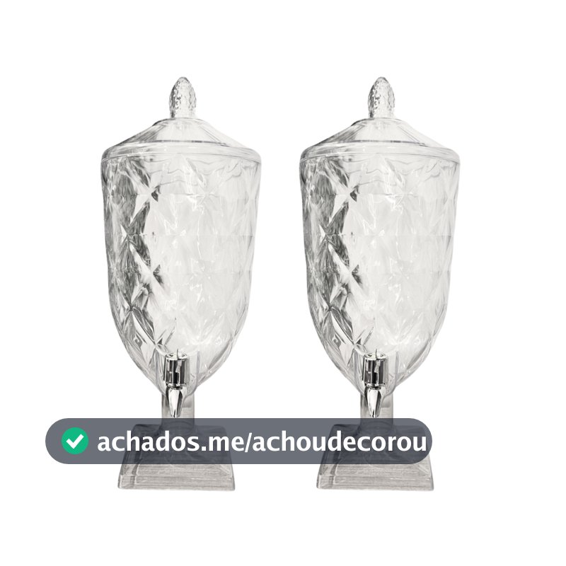 Kit 02 Suqueiras 4,5L Cristal Acrílico Resistente a Riscos - Super Promoção!!! Envio Rápido