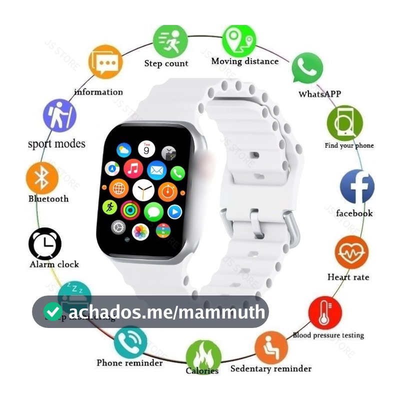 IWO X8 Smartwatch Bluetooth Masculino Feminino Esporte À Prova D'água Relógio Inteligente Digital