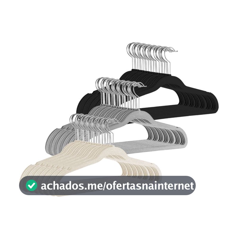 Kit Cabides Veludo Para Roupas Adulto 30 Unidades Fino Resistente