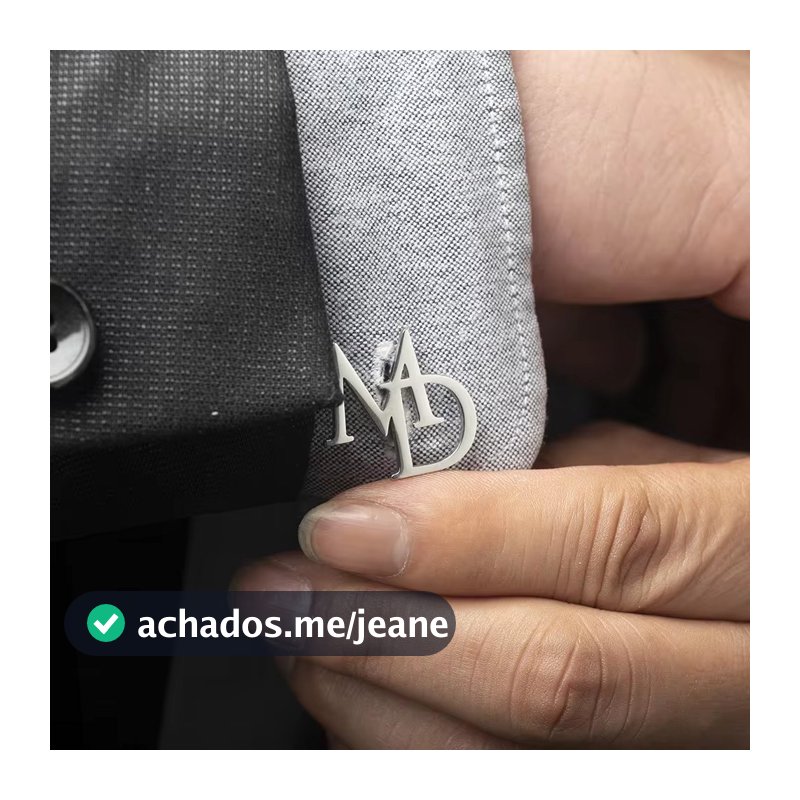 Botões De Punho Abotoaduras Gravadas Com Letras Duplas Personalizadas Acessórios Casamento Masculino De Alta Qualidade