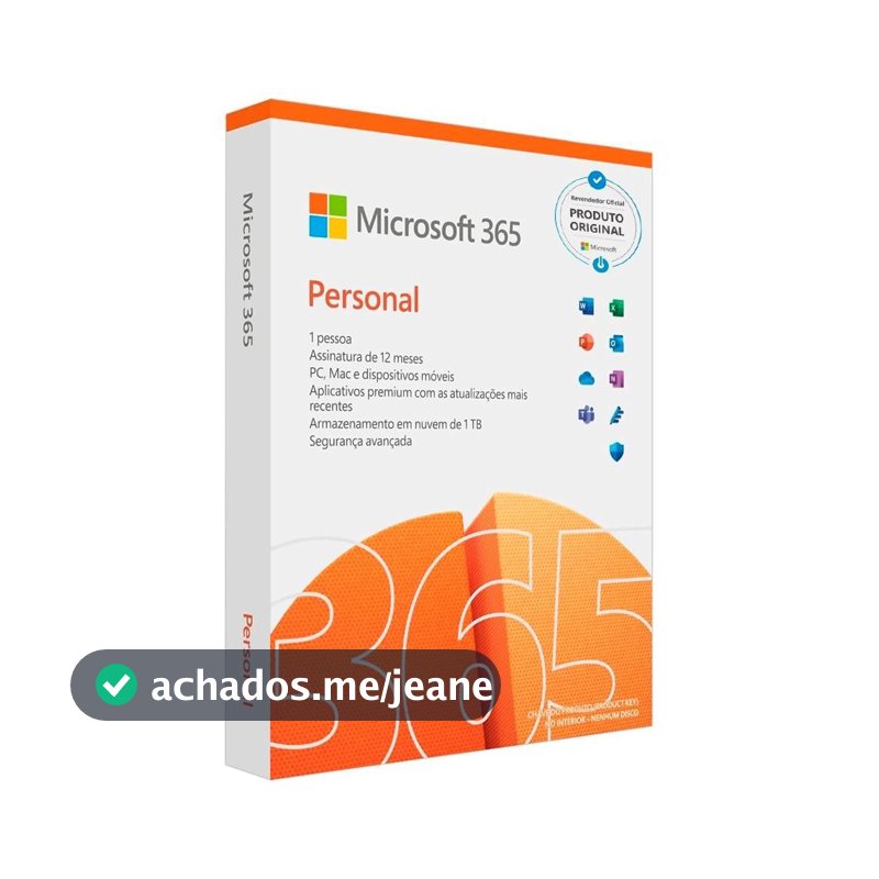 Microsoft Office 365 Personal MAC/PC Licença Anual Para 1 Usuário