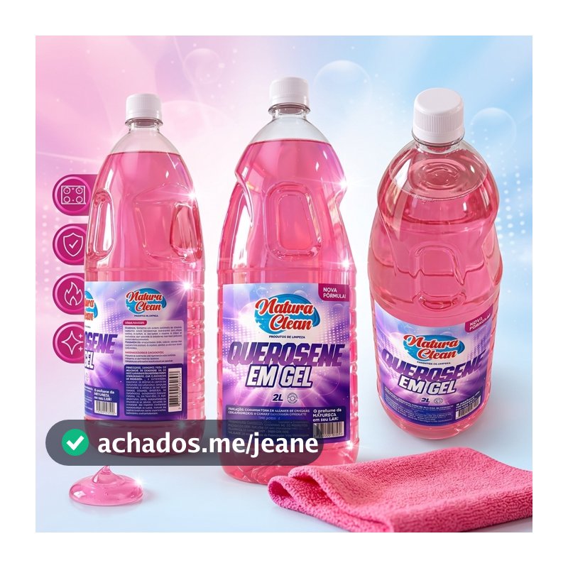 Querosene Gel Sabão Perfumado Natura Clean 2 Litros Remove Gorduras e Sujeira Com Extrema Facilidade