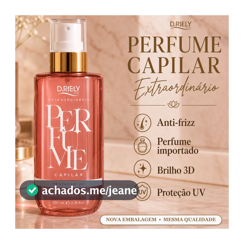 Perfume Capilar Feminino Cabelo Perfumado Anti Frizz Proteção UV Brilho Intenso Body Splash Premium Fragrância Luxo