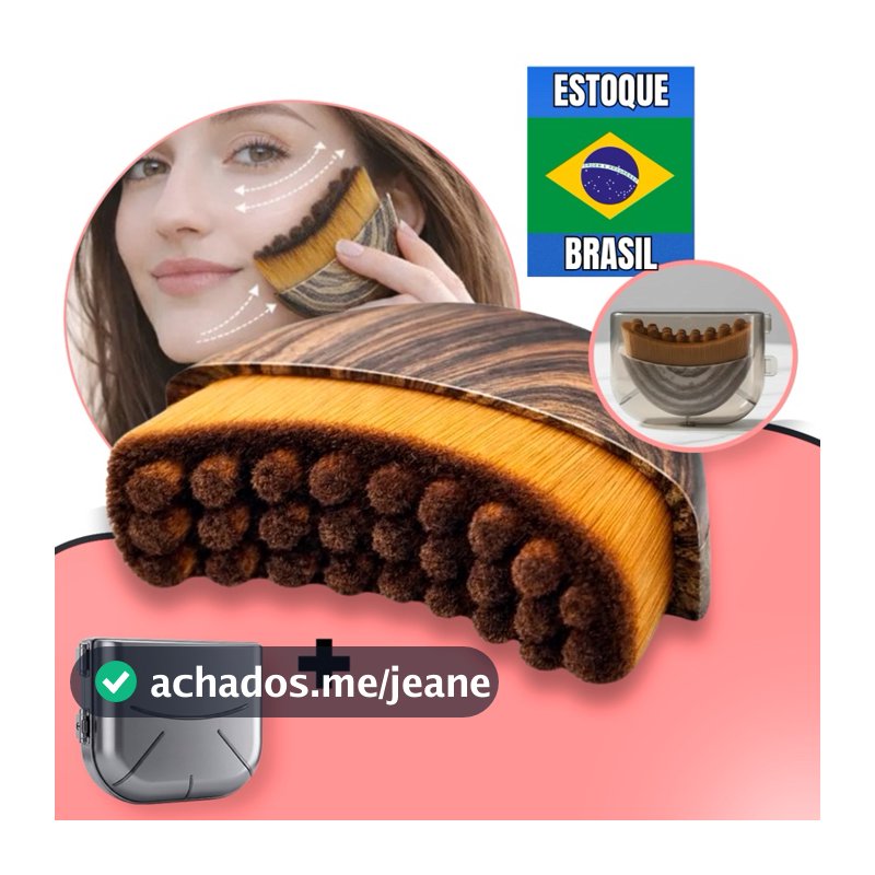 Escova De Massagem De Drenagem Linfática Ergonômica Macia Para Contorno Facial E Mandíbula escova lifting facial