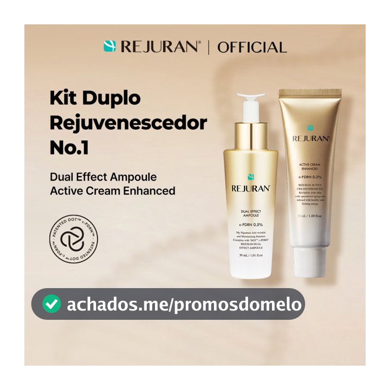 [REJURAN] Kit Rejuvenescimento Duplo (Sérum Dual Effect 30mL + Active Cream Enhanced 50mL)