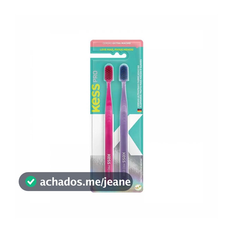 Escova Dental Kess Pro Extra Macia C/2Un
