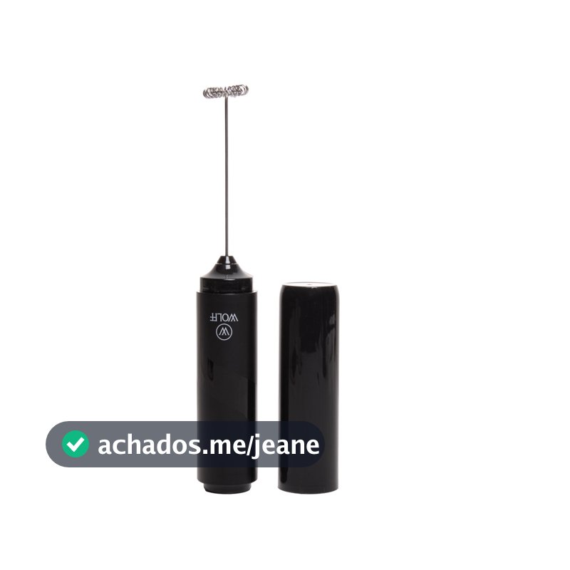 Mini Mixer a Pilha 3,5cm x 3,5cm x 22,5cm Preto Aço Inox - Wolff