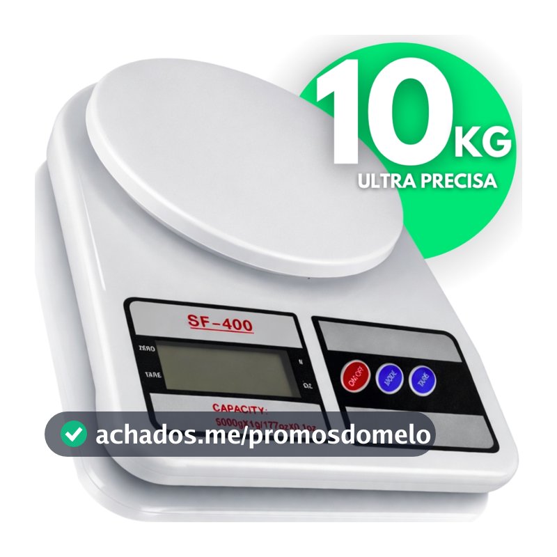 Balança Digital Alta Precisão até 10kg Cozinha Dieta Alimentos Super Precisa Nutrição Confeitaria