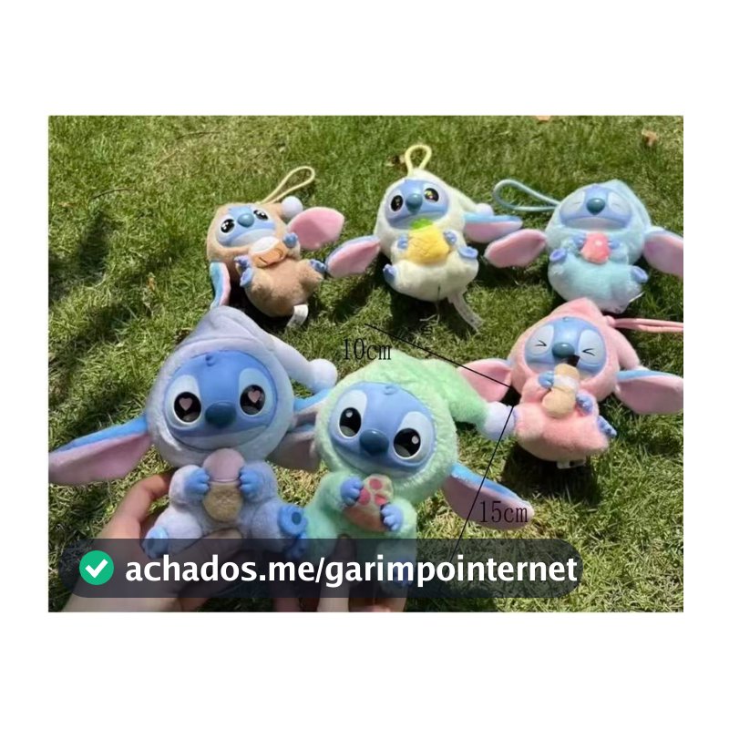CHAVEIRO Stitch caixas surpresa Figura Pingente Ponto Coma Algo Antes Do  Série Brinquedo De Pelúcia